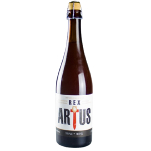 Bouteille de Rex Artus 8.5° 75 cl, bière artisanale triple brassée en Belgique